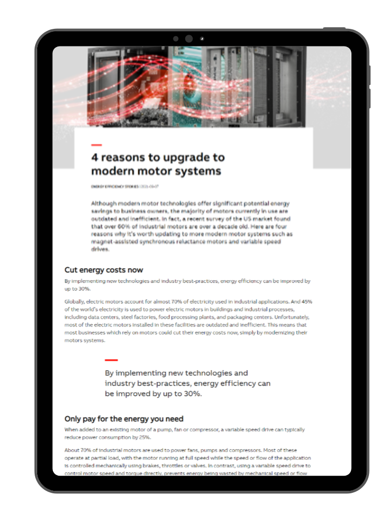 4 Reasons to Upgrade Motor Systems