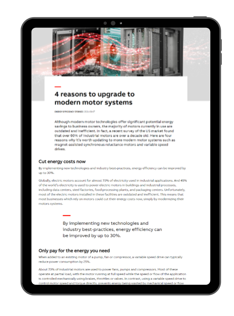 4 Reasons to Upgrade Motor Systems
